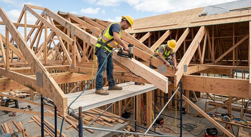 Roof Trusses Installation